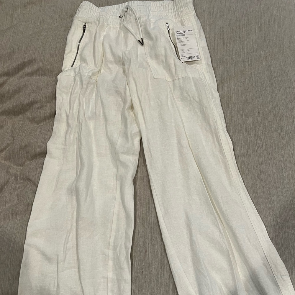 New with tags Athleta Cabo Wide Leg Linen Pant
